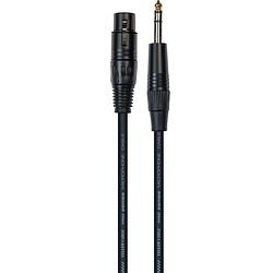 Foto van Yellow cable m05j-s microfoon- en signaalkabel, xlr female - 6.3mm trs jack, 5m