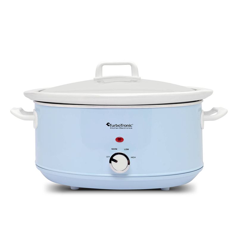 Foto van Turbotronic sc6p slowcooker - 6.5 liter - blauw