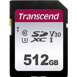 Foto van Transcend premium 300s sdxc-kaart 512 gb class 10, uhs-i, uhs-class 3, v30 video speed class