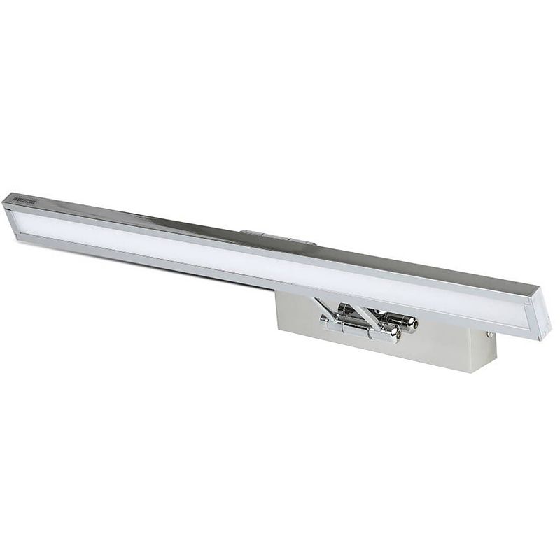 Foto van Led spiegelverlichting - schilderijverlichting - viron quala - 8w - warm wit 3000k - mat chroom - aluminium