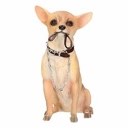 Foto van Beeldje chihuahua hond met riem 18 cm