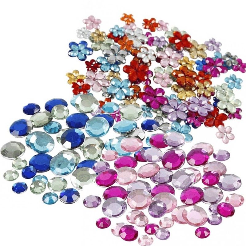 Foto van Plak diamantjes/steentjes mix set 972 stuks - hobbydecoratieobject