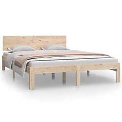 Foto van Vidaxl bedframe massief grenenhout 140x200 cm