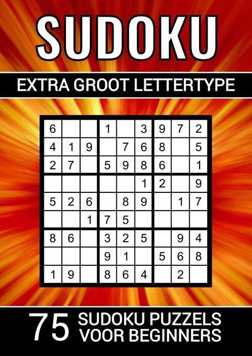 Foto van Sudoku extra groot lettertype - 75 sudoku puzzels voor beginners - puzzelboeken & meer - paperback (9789464802030)