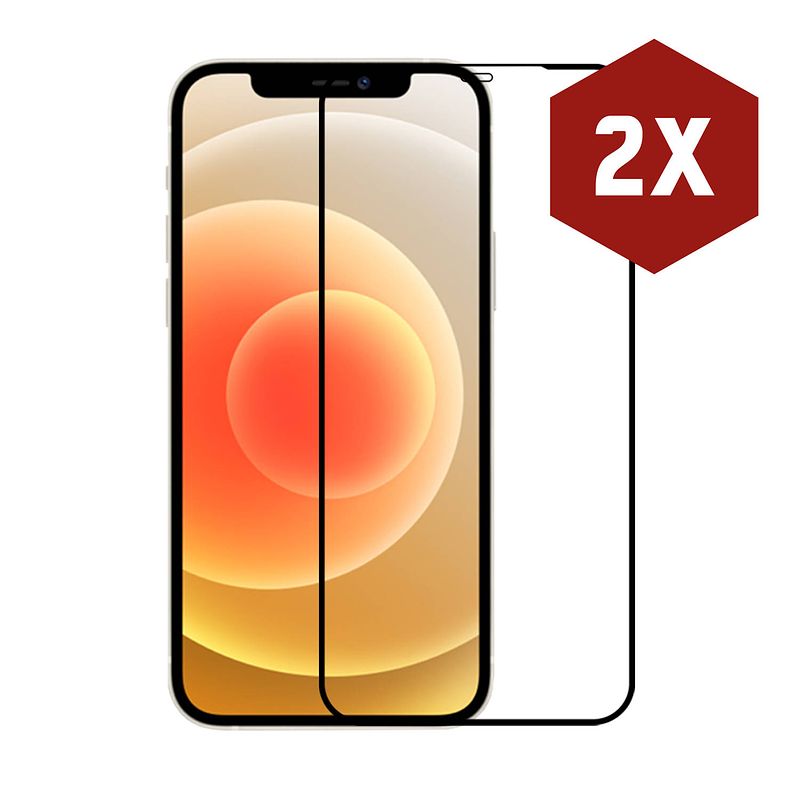 Foto van 2-pack kratoshield iphone 12 mini screenprotector - gehard glas - full cover