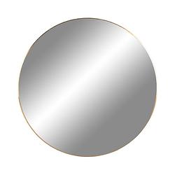 Foto van House nordic spiegel jersey spiegel met messinglook kader ø80 cm
