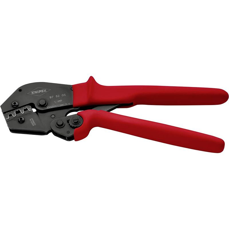 Foto van Knipex 97 52 05 krimptang ongeïsoleerde, open connectoren 0.5 tot 6 mm²