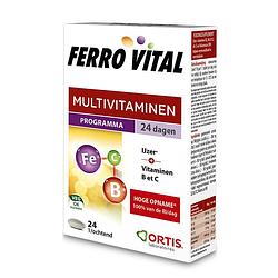 Foto van Ortis ferro vital multivitaminen tabletten