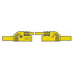 Foto van Contact protected injection-moulded measuring lead 4mm 25cm / yellow (mlb-sh/ws 25/1)