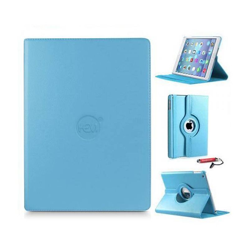 Foto van Ipad mini 3 hoes, licht blauw 360 graden draaibare hoes ipad mini hoes 1 2 3 - ipad hoes, tablethoes