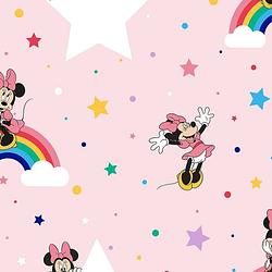 Foto van Kids at home behang rainbow minnie roze