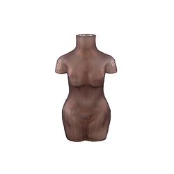 Foto van Ptmd body brown glass vase torso shape
