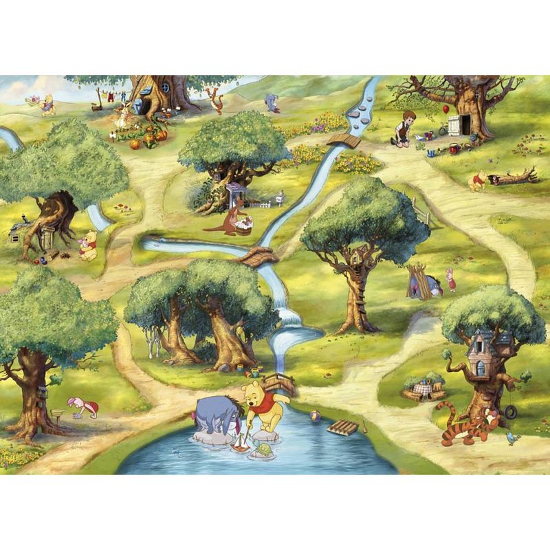 Foto van Komar winnie the pooh hundertmorgenwald fotobehang 254x184cm 4-delen