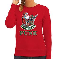 Foto van Rode kerstsweater / kerstkleding 1,5 meter punk voor dames xs - kerst truien