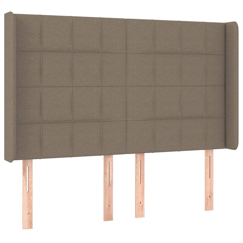 Foto van The living store hoofdbord - bedombouw - 147x16x118/128 cm - taupe