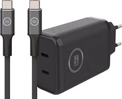 Foto van Bluebuilt power delivery oplader 45w + usb c kabel nylon zwart 1,5m