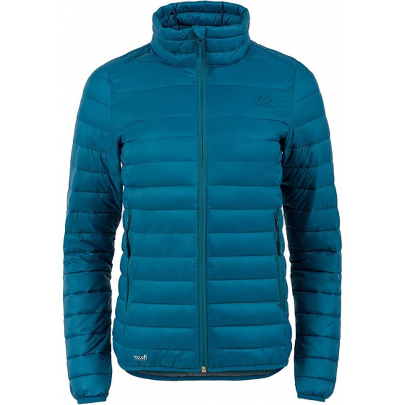 Foto van Outdoorjas fara dames nylon blauwgroen maat m