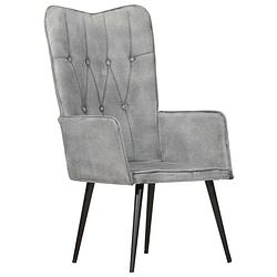 Foto van Vidaxl fauteuil canvas grijs