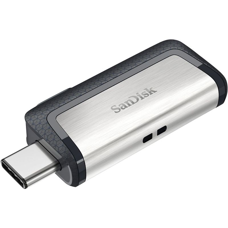 Foto van Sandisk ultra dual drive usb-stick 3.1 - usb en usb-c - uitschuifbaar - 64gb