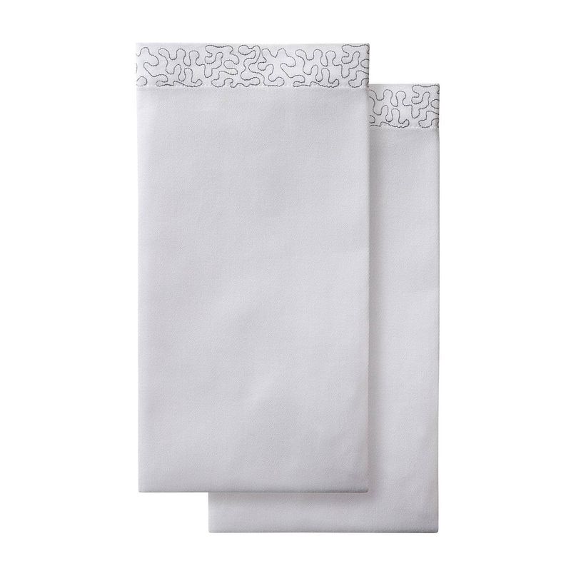 Foto van Ddddd servetten corallo 50x50cm - white - set van 2