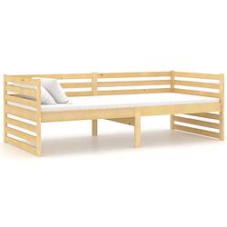 Foto van The living store slaapbank grenenhout - 203x98x68 cm - logeerbed en bank