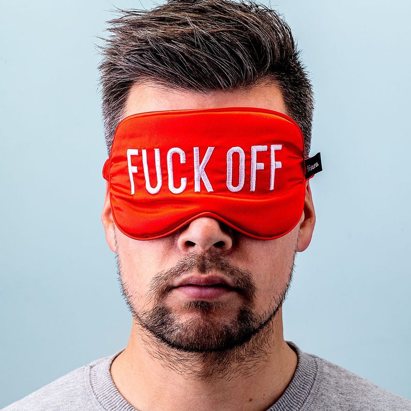 Foto van Slaapmasker fuck off - rood