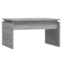 Foto van The living store banktafel - grijs sonoma eiken - 68 x 50 x 38 cm