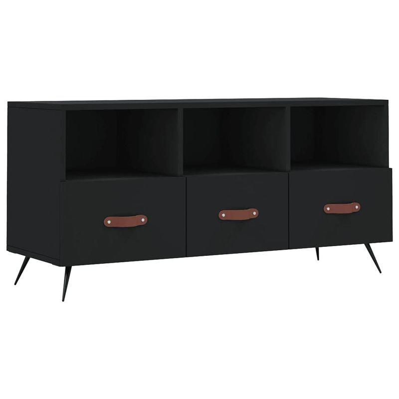 Foto van The living store televisiekast x - tv-meubel - 102 x 36 x 50 cm - bewerkt hout en ijzer