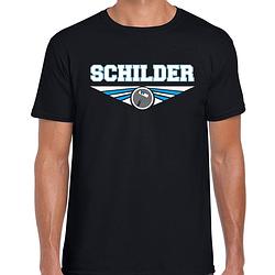Foto van Schilder t-shirt zwart heren - beroepen shirt s - feestshirts