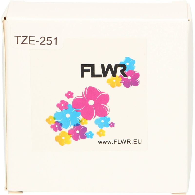 Foto van Flwr brother tze-251 zwart op wit breedte 24 mm labels