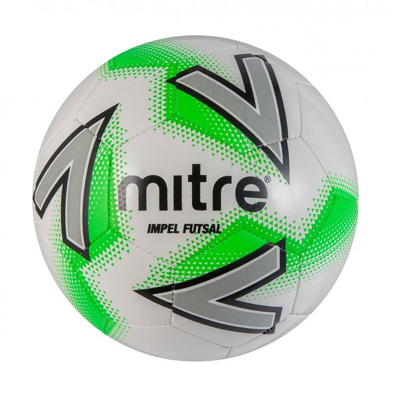 Foto van Mitre voetbal impel pu/synthetisch wit/groen maat 3