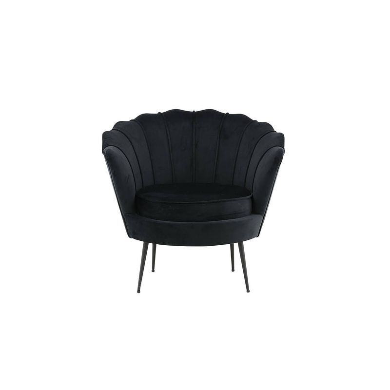 Foto van Calais fauteuil velours zwart.