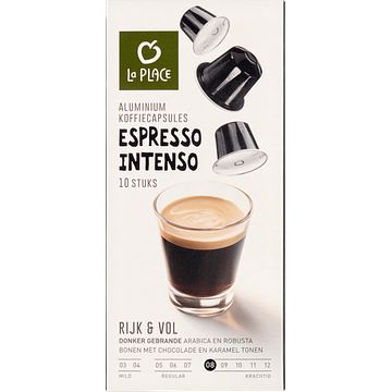 Foto van 3 voor € 6,00 | la place koffiecups espresso intenso 10 stuks aanbieding bij jumbo