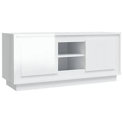 Foto van Vidaxl tv-meubel 102x35x45 cm bewerkt hout hoogglans wit