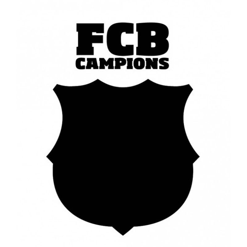 Foto van Fc barcelona krijtbord muursticker logo 50 x 70 cm