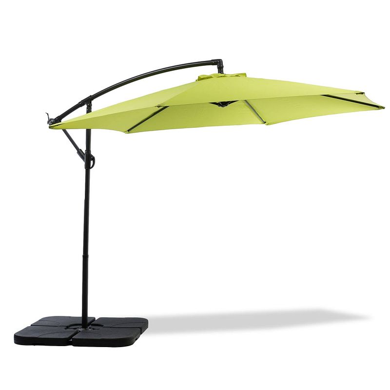 Foto van Maxxgarden zweefparasol - parasol set met tegels - ø300 cm (groen)
