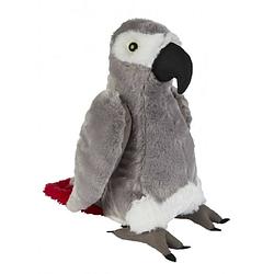 Foto van Pluche grijze roodstaartpapegaai knuffel 30 cm speelgoed - vogel knuffels