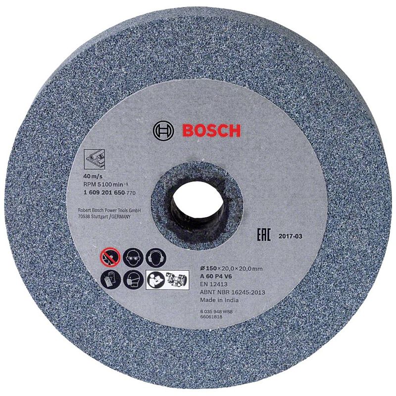 Foto van Bosch accessories 1609201650 1609201650 schuurschijf diameter 150 mm boordiameter 20 mm 1 stuk(s)