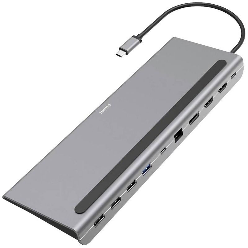 Foto van Hama 00200100 usb-c® dockingstation geschikt voor merk: universeel usb-c® power delivery