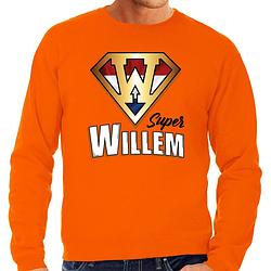 Foto van Super willem sweater oranje voor heren - koningsdag shirts m - feesttruien