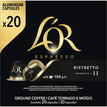 Foto van L'sor espresso ristretto koffiecups voordeelpak 20 stuks bij jumbo