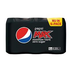 Foto van Pepsi max cola blik 6 x 330ml bij jumbo