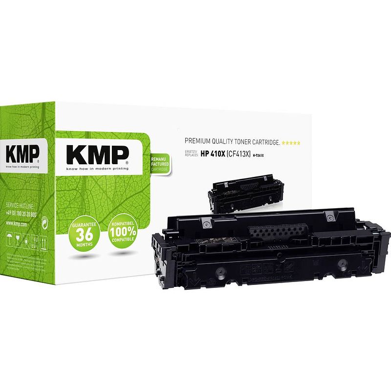 Foto van Kmp h-t241x tonercassette vervangt hp 410x, cf413x magenta 5000 bladzijden compatibel toner