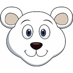 Foto van Kartonnen ijsberen masker voor kinderen - verkleedmaskers