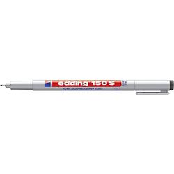 Foto van Edding foliestift 150 s non-permanent pen zwart 4-150001