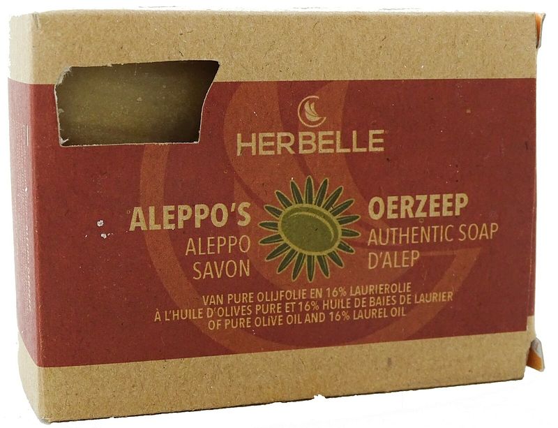 Foto van Herbelle aleppo's oerzeep laurier 180gr