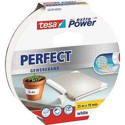 Foto van Tesa perfect 56339-00003-01 textieltape tesa extra power wit (l x b) 25 m x 19 mm 1 stuk(s)