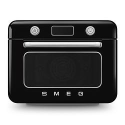 Foto van Smeg cof01bleu combi stoomoven zwart