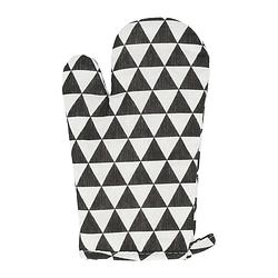 Foto van Krumble ovenwant driehoek patroon - katoen - zwart/wit