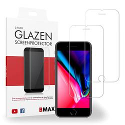 Foto van 2-pack bmax apple iphone 8 screenprotector - glass - 2.5d